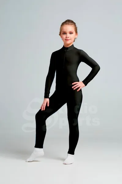 Термо бельё (комбинезон) unisex с воротником,черный